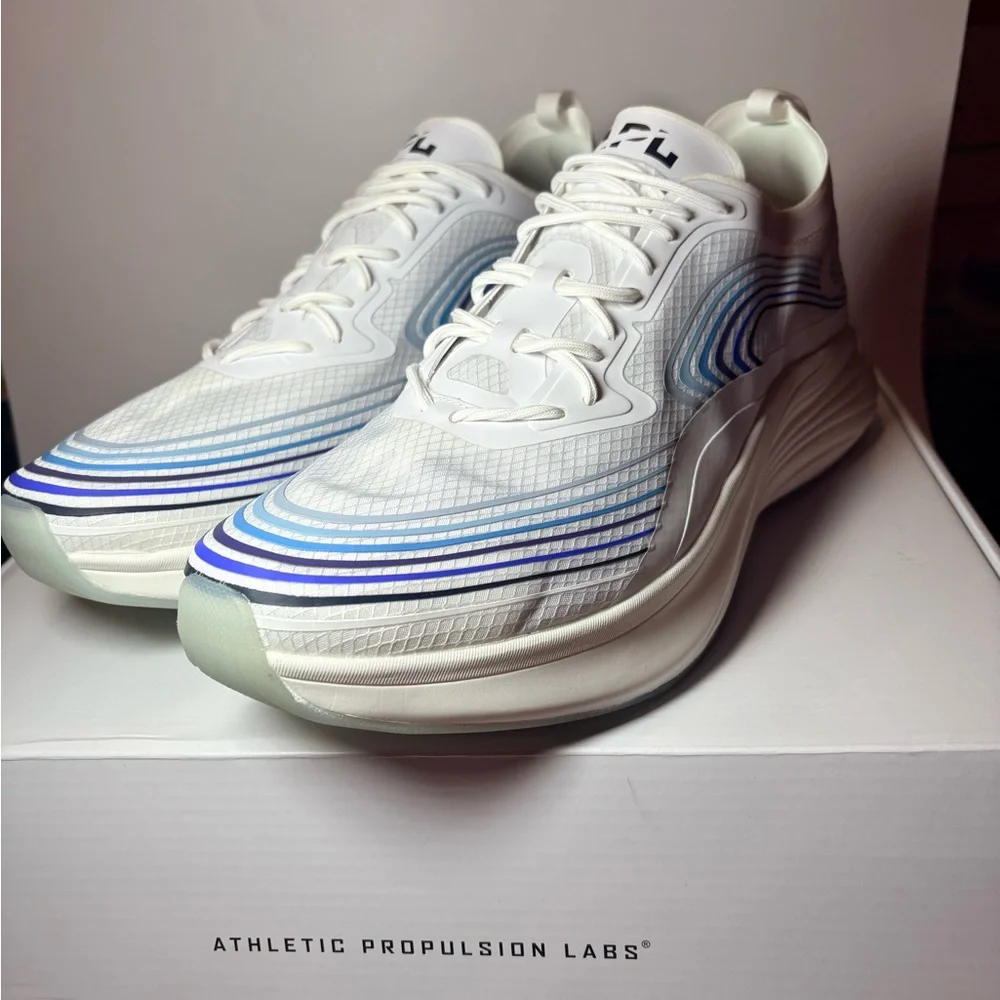Brand New 🔥🔥🔥🔥APL Luxury Running Men’s White and Blue Men's Shoe size 13 - Picture 2 of 14